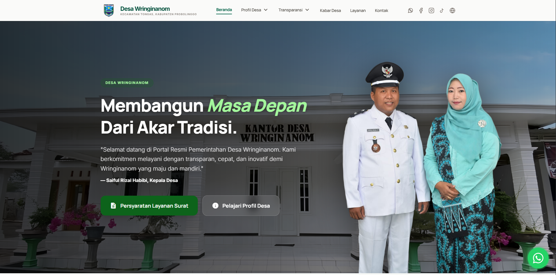 Web Desa Wringinanom background