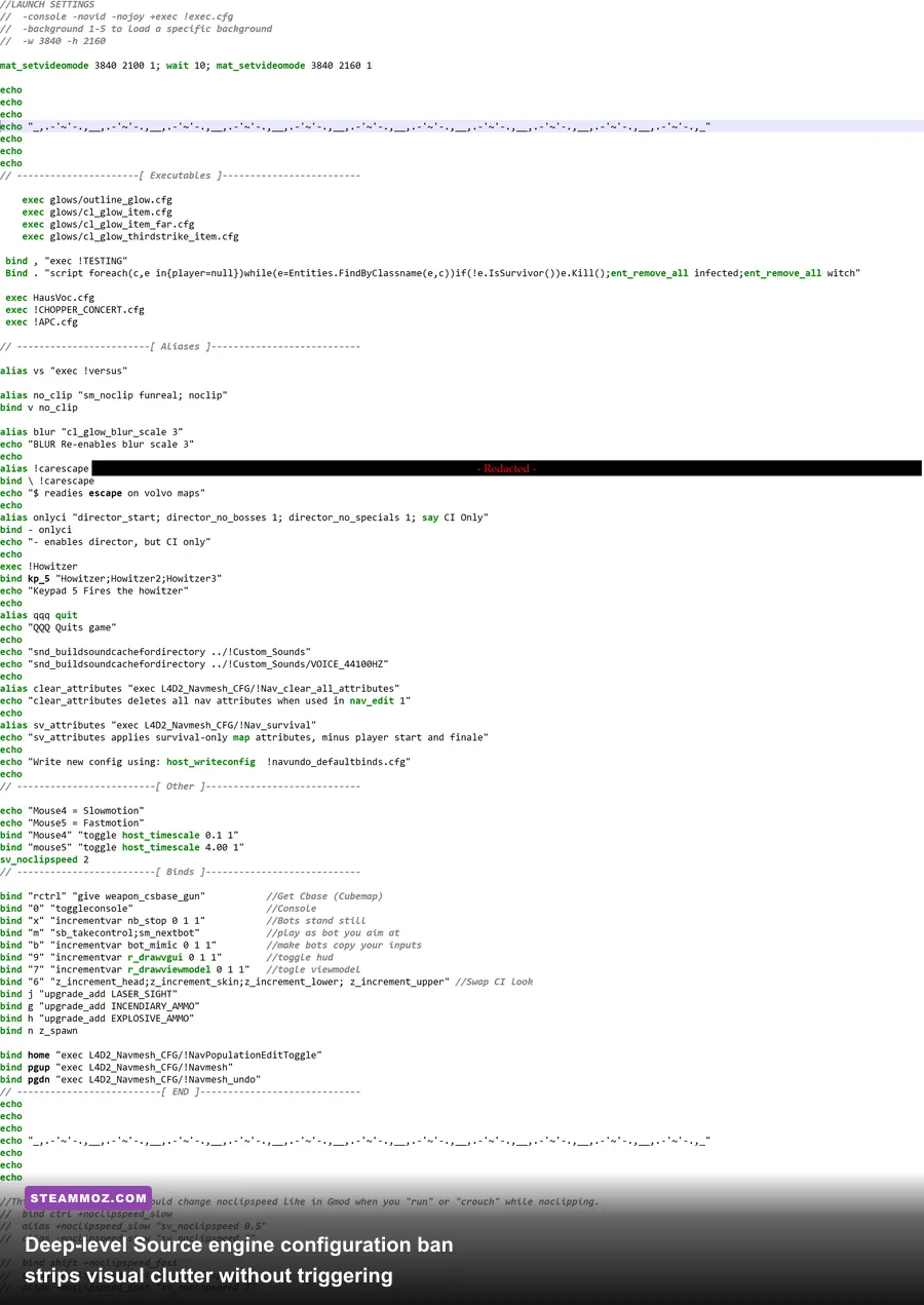 Custom autoexec and videoconfig scripts tuned for competitive framerate optimization