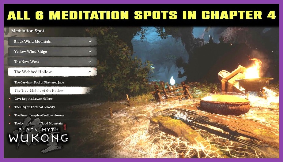 Black Myth Wukong The Carvings Pool of Shattered Jade Meditation Spot location