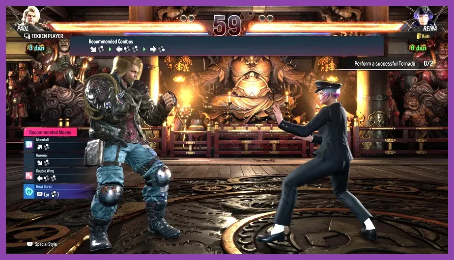 Tekken 8 running on a gaming PC with high-resolution display