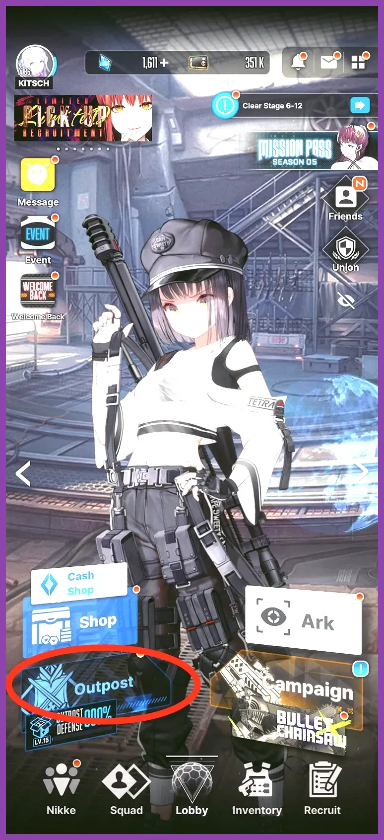 Goddess of Victory Nikke Overload equipment and Custom Module upgrade screen