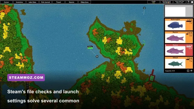 Intergalactic Fishing running through Steam on a gaming PC with stable performance