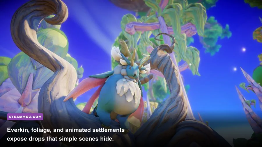 Grow Song of the Evertree Everkin creature in a colorful world