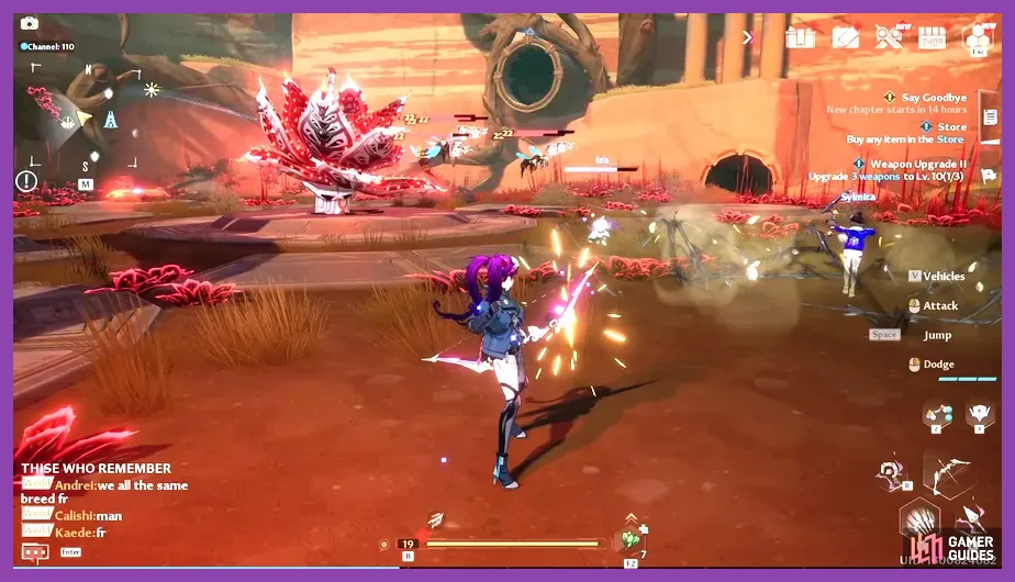 Tower of Fantasy intense boss battle combat