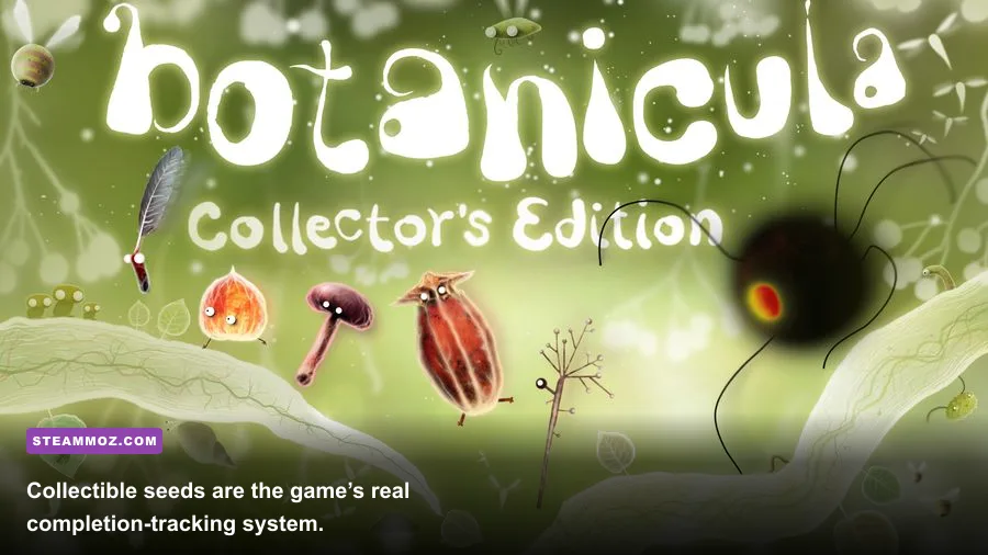 Botanicula collectible seed cards and inventory interface