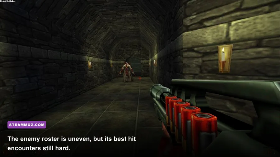 Caleb battling cultist and supernatural enemies in Blood II The Chosen