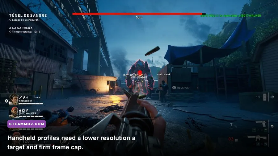 Back 4 Blood running on Steam Deck during a campaign mission