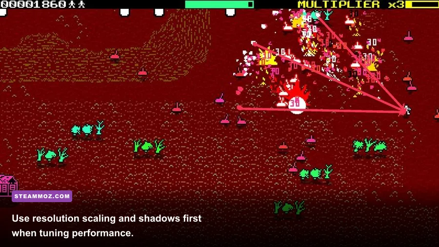 Alien Death Mob PC graphics and display settings screen