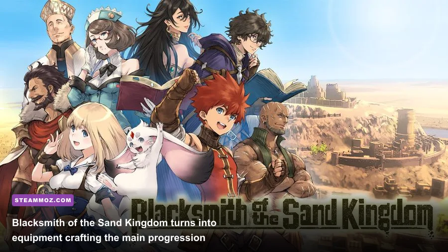 Blacksmith of the Sand Kingdom workshop and adventurer party gameplay