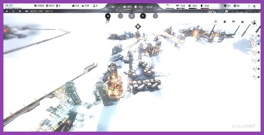 Frostpunk 2 industrial extraction district harvesting resources