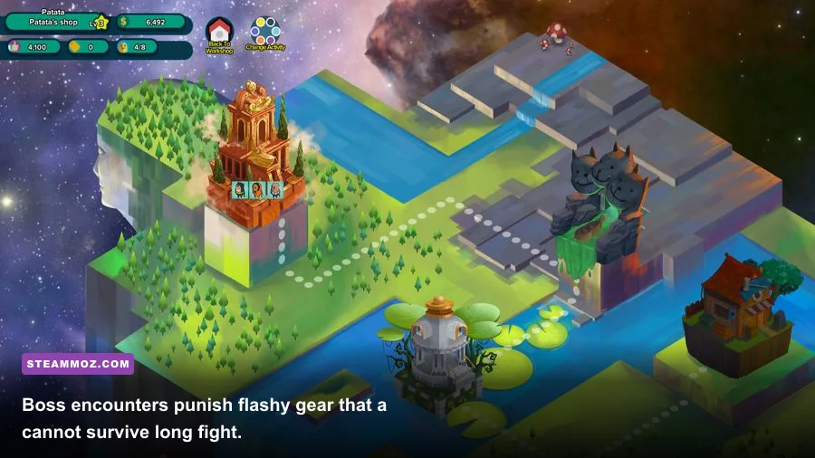 Holy Potatoes Spud Tales Journey To Olympus boss battle with optimized weapon loadout