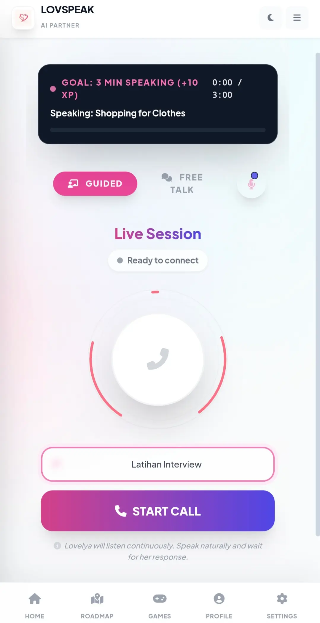 LovSpeak Feature 1