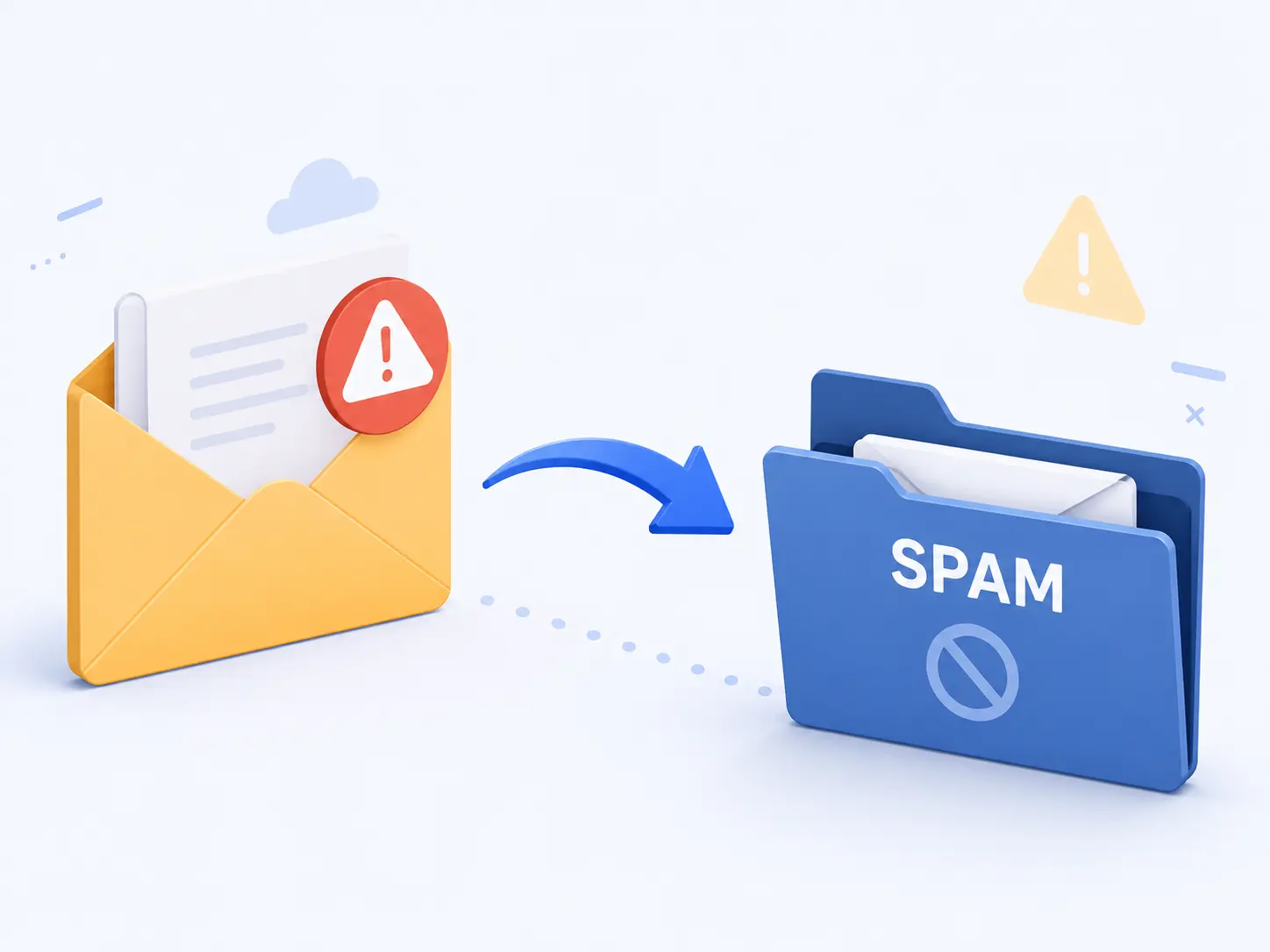 ilustrasi email magic link masuk folder spam