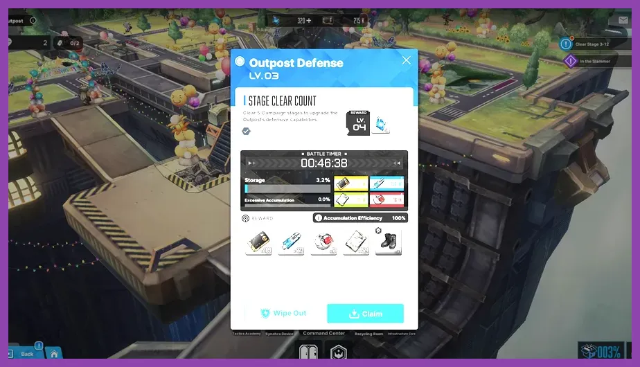 Goddess of Victory Nikke outpost defense rewards collection