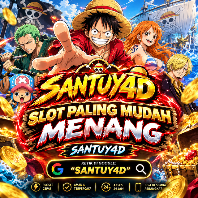 Banner situs SANTUY4D dengan akses link permainan slot