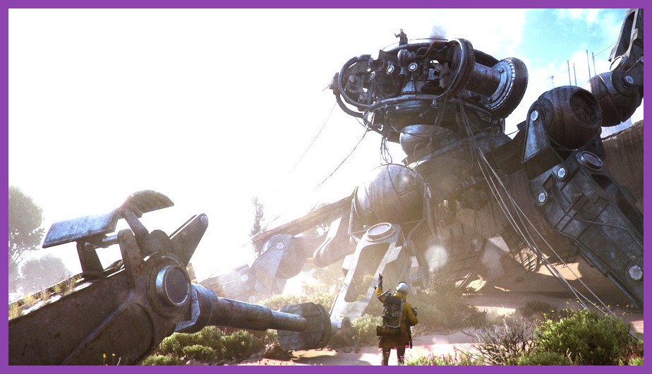 A massive ARC harvester boss fighting players in ARC Raiders