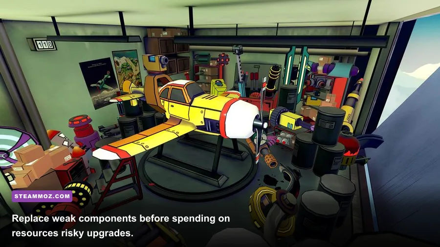 AIRHEART Tales of Broken Wings aircraft upgrade and equipment screen