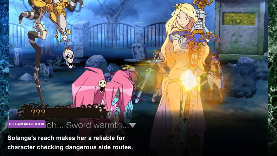 Solange using her sword in Code of Princess EX
