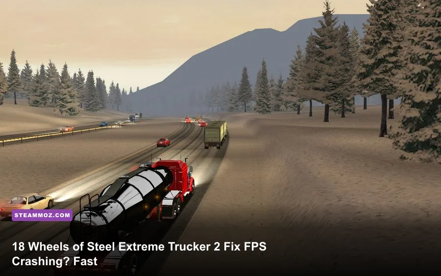 18 Wheels of Steel Extreme Trucker 2 truck driving on a highway