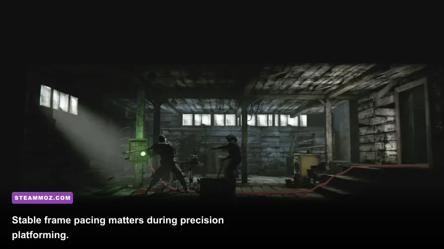 Deadlight Director's Cut underground tunnel platforming scene