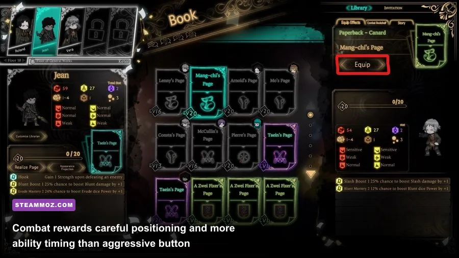 Beautiful Desolation combat interface showing party abilities and enemy targets