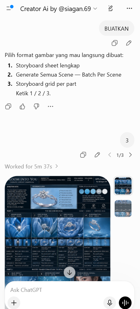 Screenshot pilih format gambar dan model video