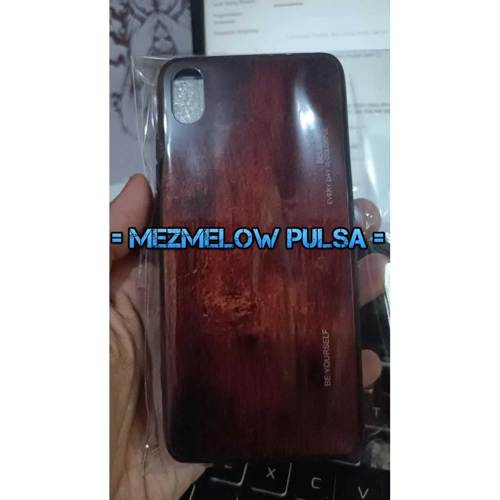 Casing Wood Grain Glass Motif Kayu Caseng Hard Case XIAOMI REDMI 7A - Gambar 2
