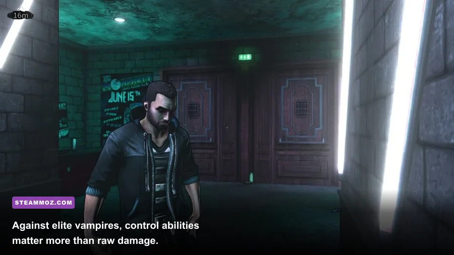 Eric Bane facing a powerful vampire enemy in DARK