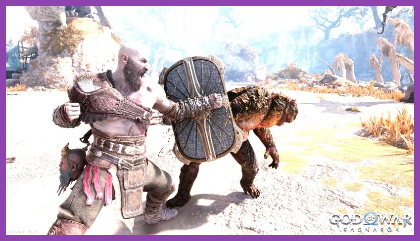 Kratos unleashing bare-handed toxic punches using Lunda's Lost Armor