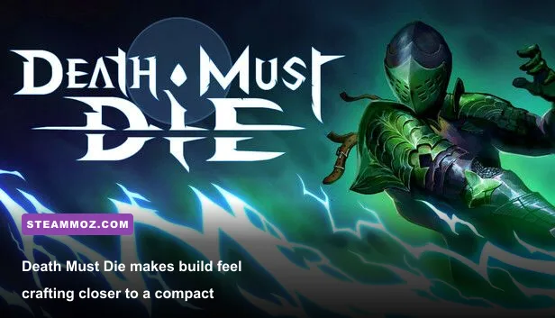 Death Must Die gameplay showing a hero using divine blessings against enemy waves