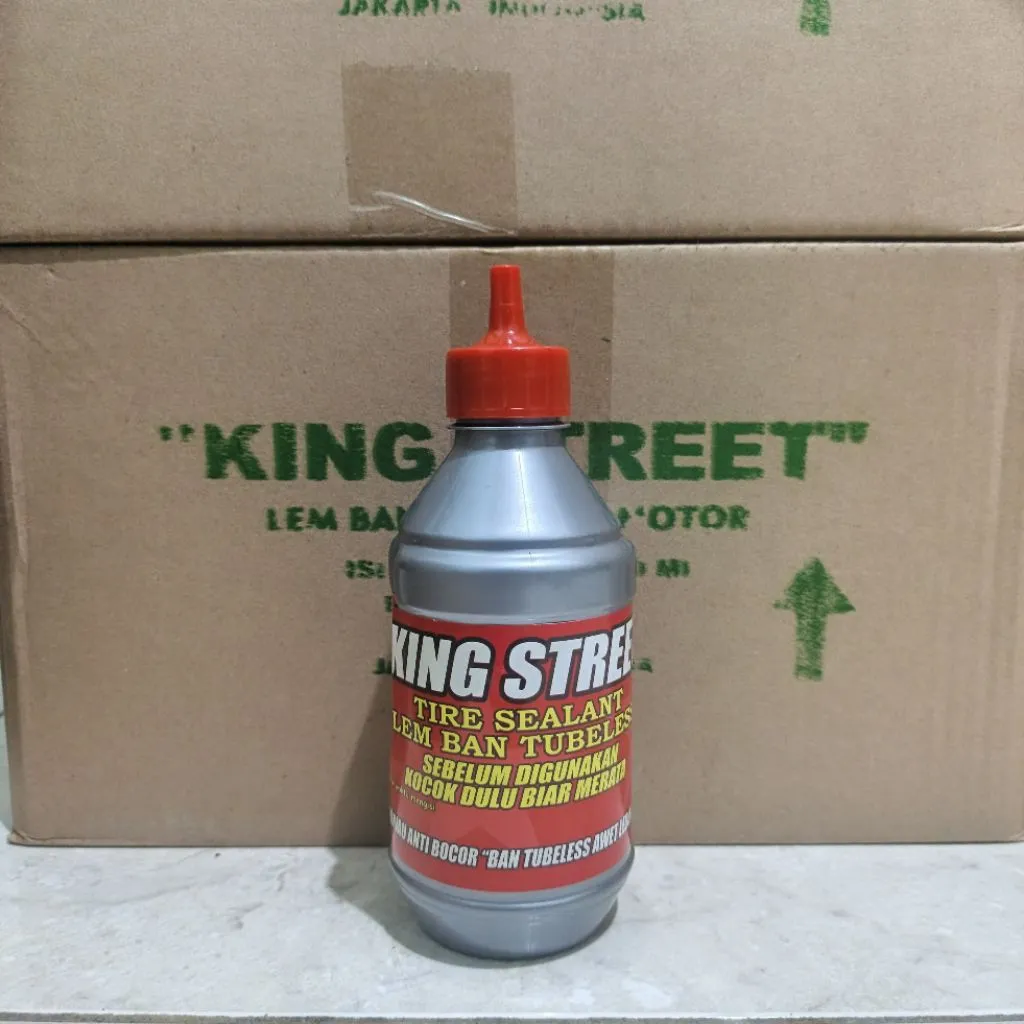 CAIRAN TUBELESS KING STREET 350ML CAIRAN PENAMBAL BAN TUBELESS MOTOR DAN MOBIL CAIRAN ANTI RANJAU PAKU
