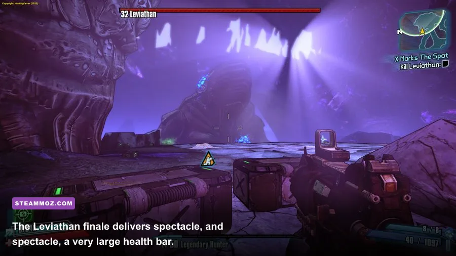 Leviathan boss battle and Captain Blade encounter in Borderlands 2 Captain Scarlett DLC