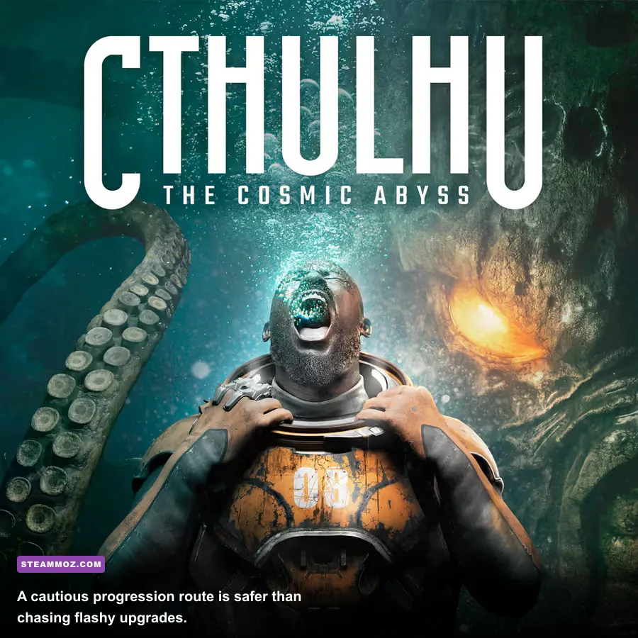 Cthulhu The Cosmic Abyss gameplay showing character progression and equipment