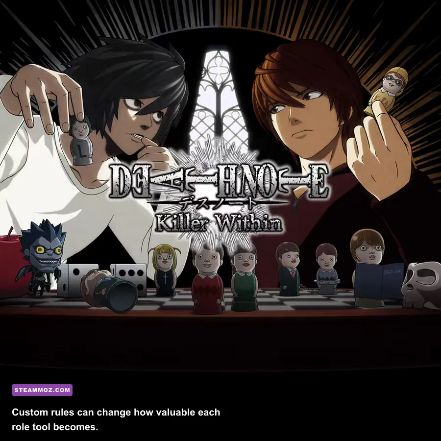 Custom match role and gameplay settings in Death Note Killer Within