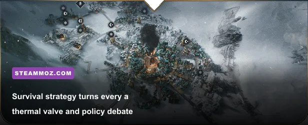 Sprawling coal-powered post-apocalyptic city struggling for heat in Frostpunk 2