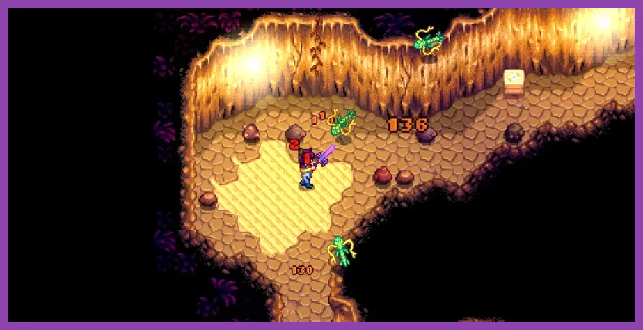 Combat in the mines in Stardew Valley Mobile
