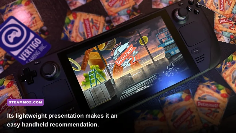 Cook Serve Delicious 2 running on a handheld gaming PC
