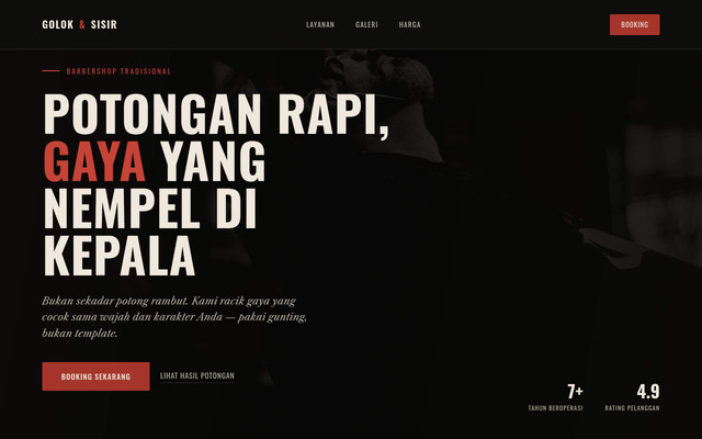 Website Golok & Sisir