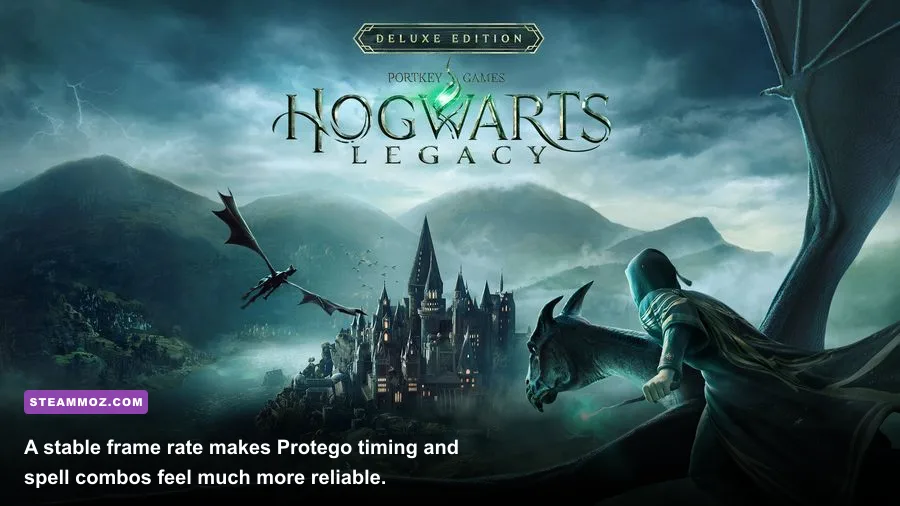 Hogwarts Legacy PC combat against dark wizards with smooth frame-rate performance