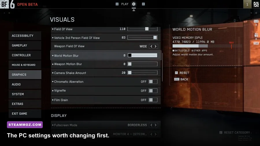 Deadlight Director's Cut PC graphics settings and resolution menu