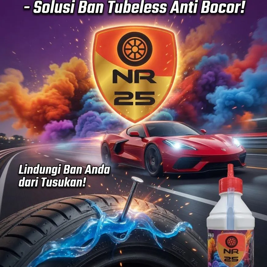 CAIRAN BAN TUBELES NR 25 350ML ISI WARNA HIJAU
