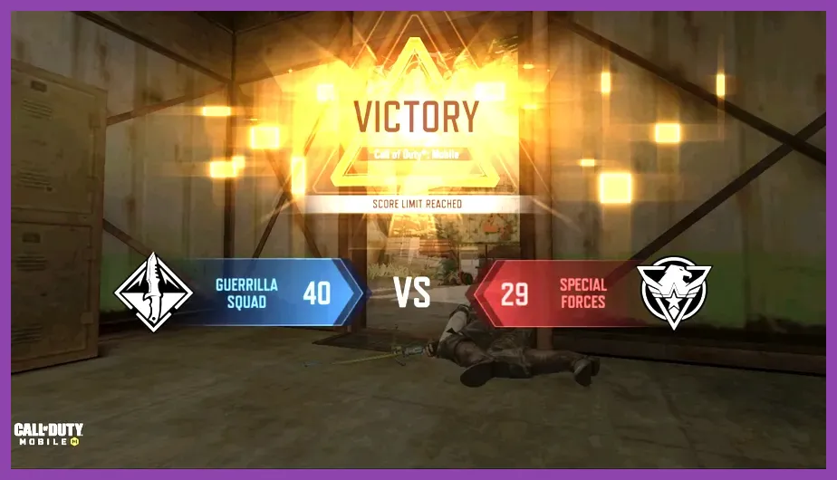 Call of Duty Mobile match summary showing Rank Points earned