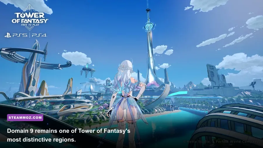 Tower of Fantasy Domain 9 and Joltville exploration gameplay screenshot