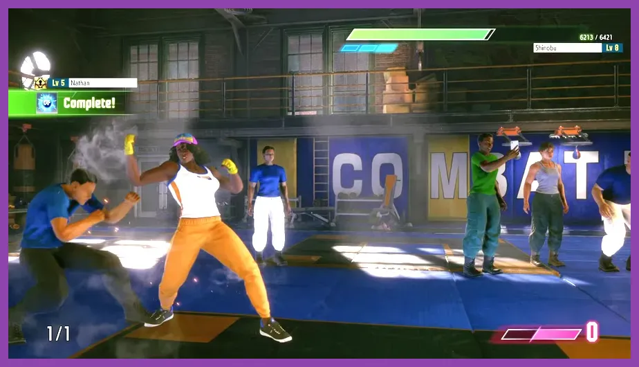 Street Fighter 6 Avatar training with Luke in World Tour mode