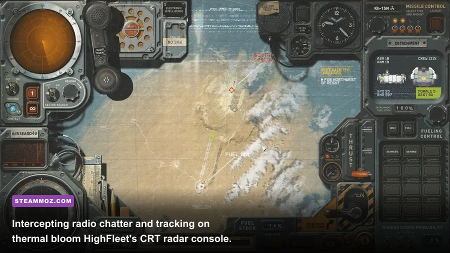 Thermal radar intercept and combat display in HighFleet