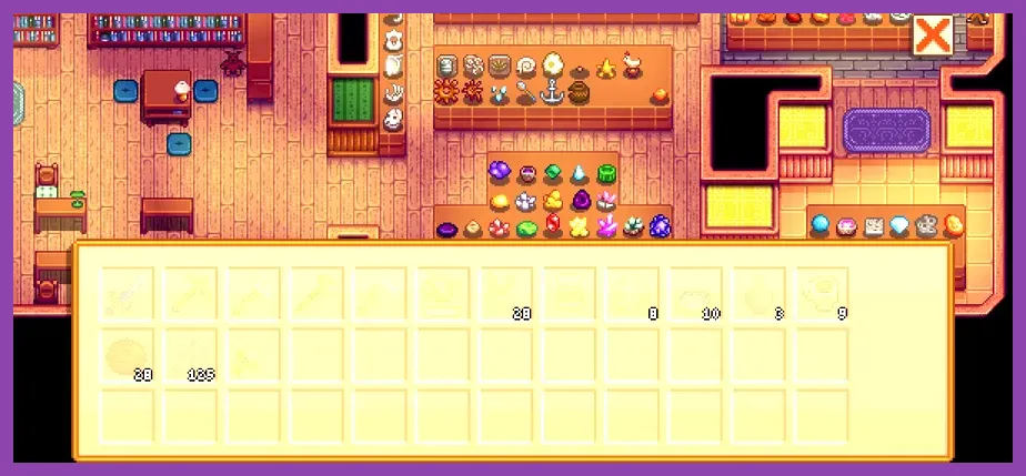 Stardew Valley mobile UI and inventory screen