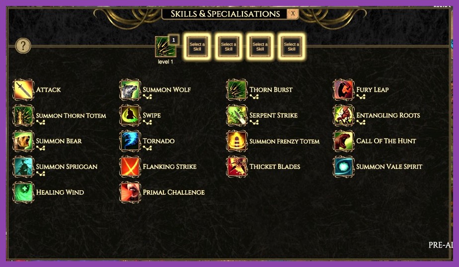 Last Epoch intricate skill tree with node connections