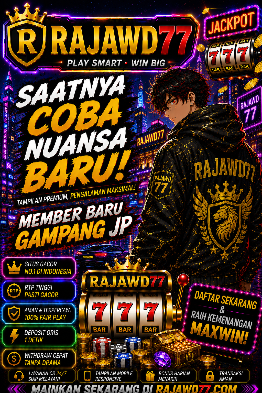 Rajawd77 : Rekomendasi Alternatif Link Gacor Terbaru Buat yang Ingin Mencoba Nuansa Baru