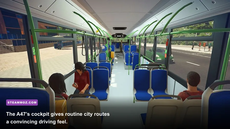 Bus Simulator 16 MAN Lion's City A47 driver cockpit and dashboard