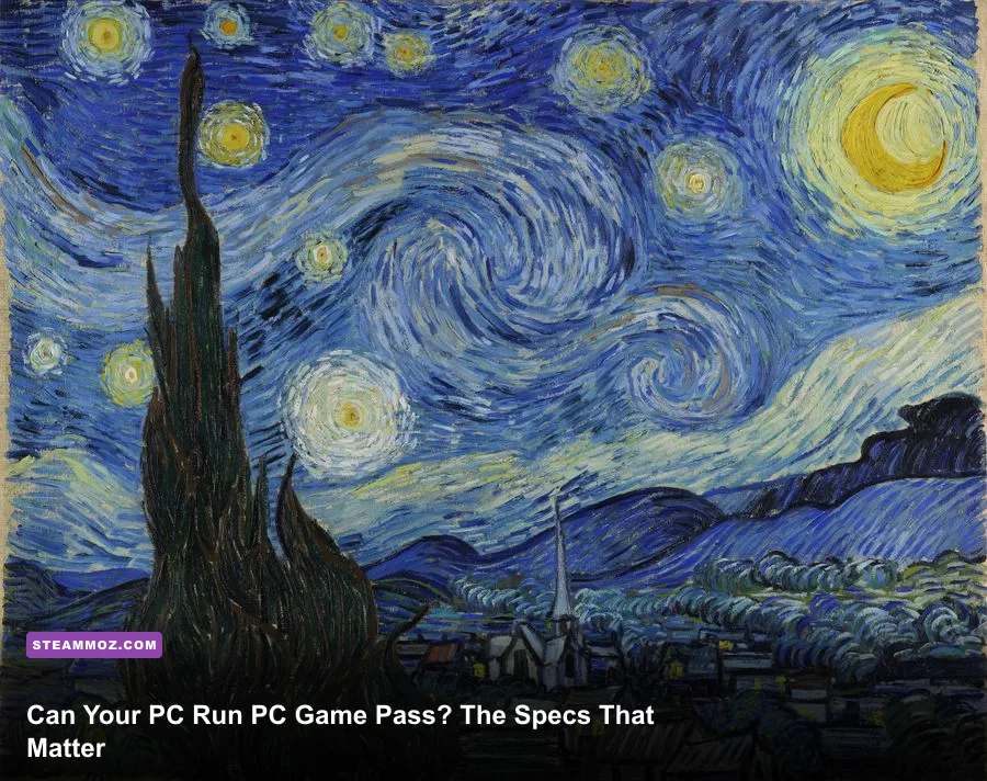 PC Game Pass library displayed on a Windows gaming monitor